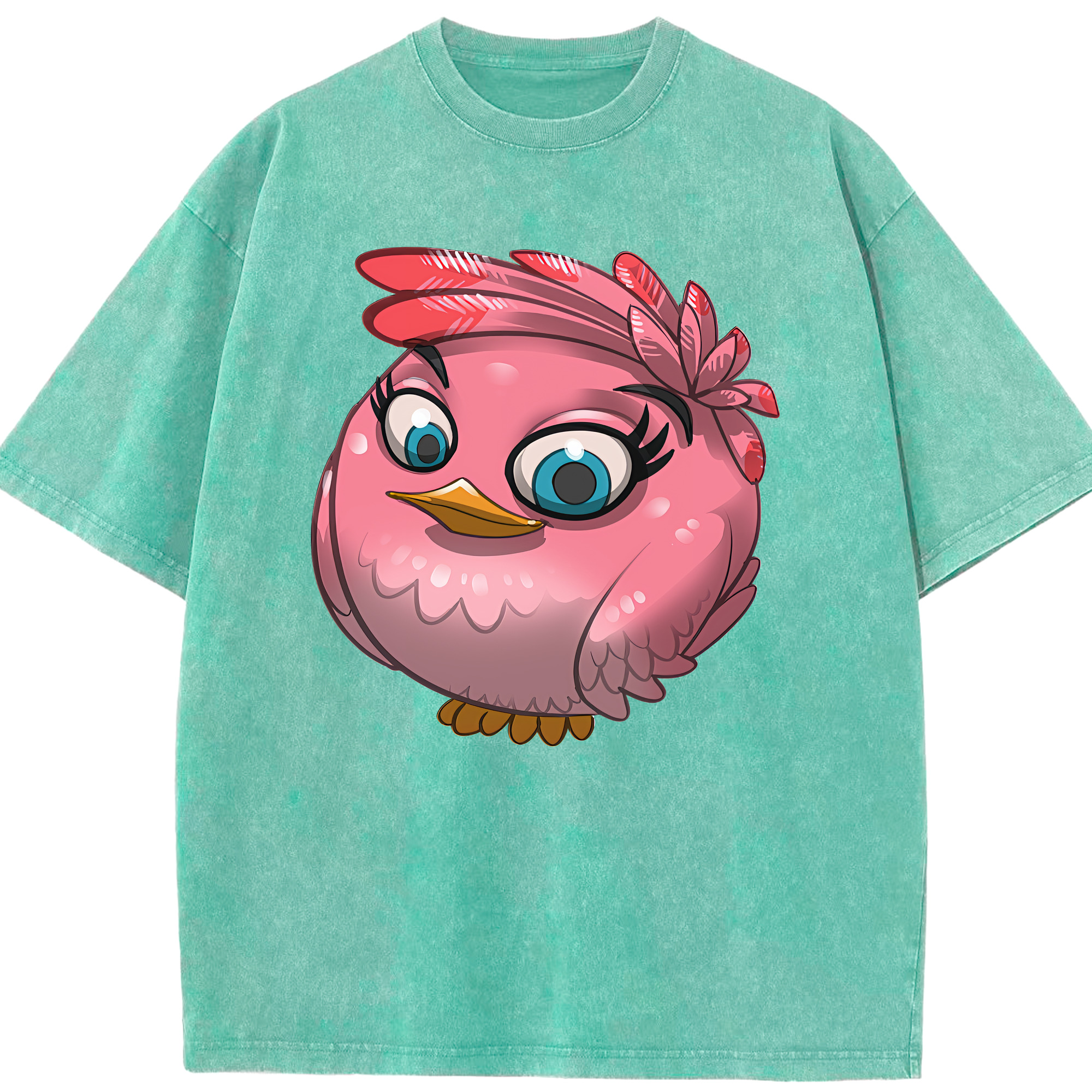 （画像用） Angry Birds アングリーバード 綿100% ヴィンテージ風 半袖Tシャツ（フロントプリント）